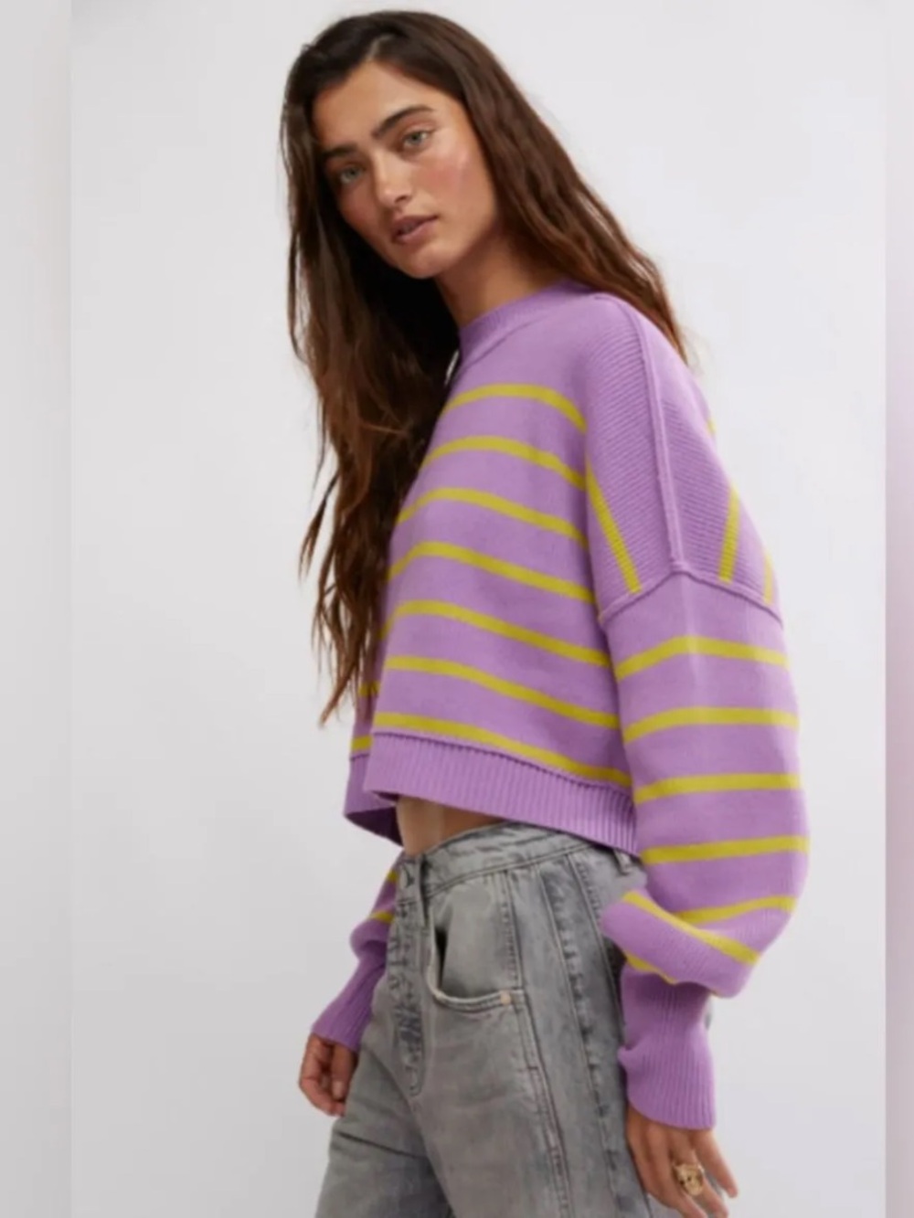 Free people Easy Street Stripe Crop Pullover - Picture 5 of 7
